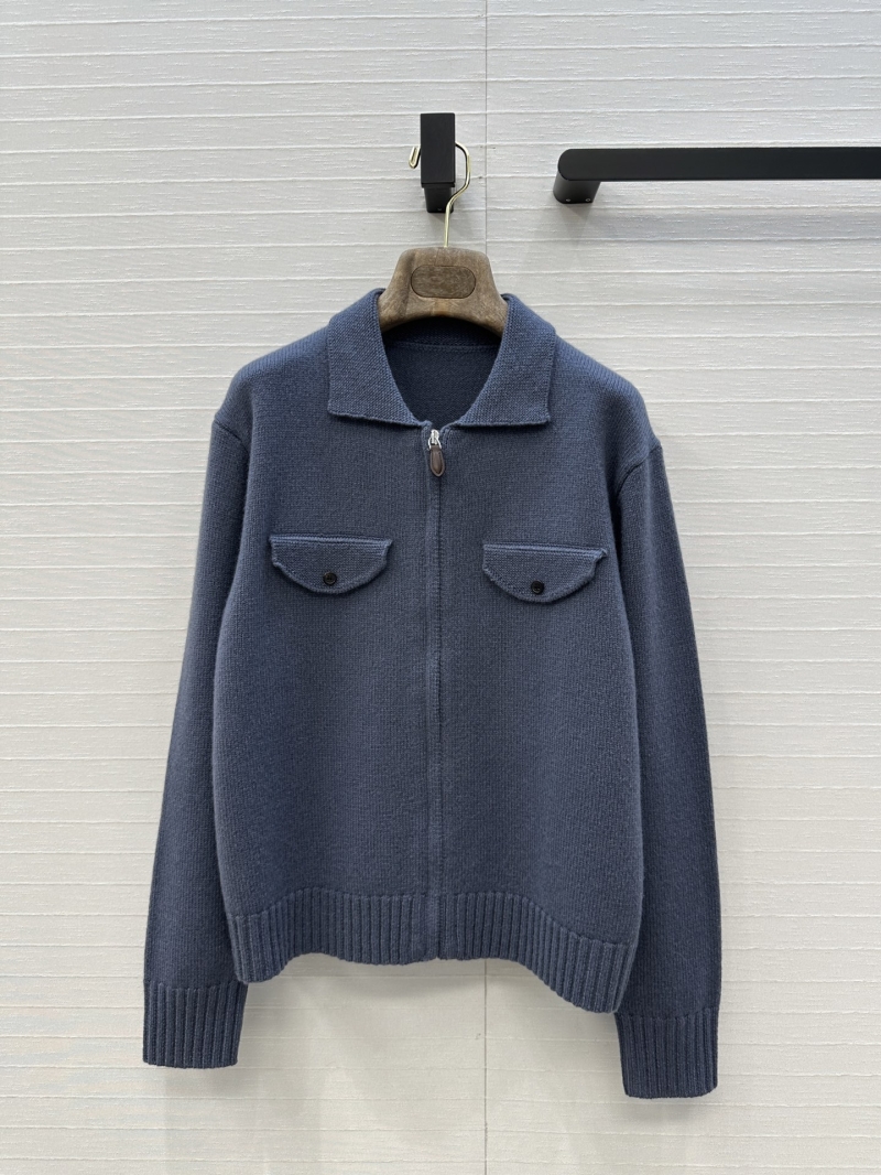 Loro Piana Cashmere Zip-Up Jacket | 'Old Money' Chic, Small Collar, Slimming Fit