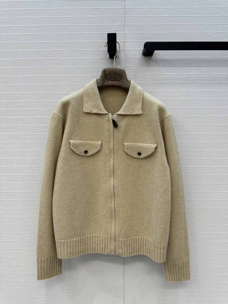 Loro Piana Elegant Cashmere Collar Jacket – Tailored Silhouette, Timeless Old Money Style, Premium Zip Front