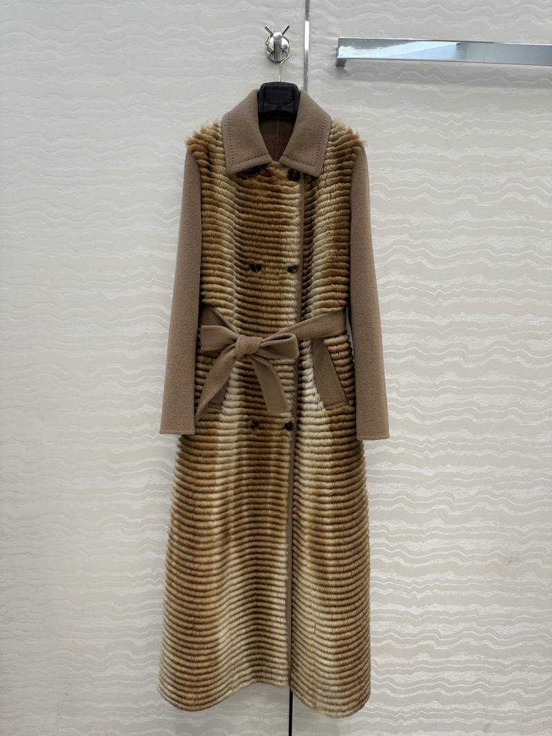 Loro Piana Double-Faced Wool Cashmere Coat in Qing Zi Lan | Handcrafted Notch Lapel & Belted Waist | Longline Outerwear