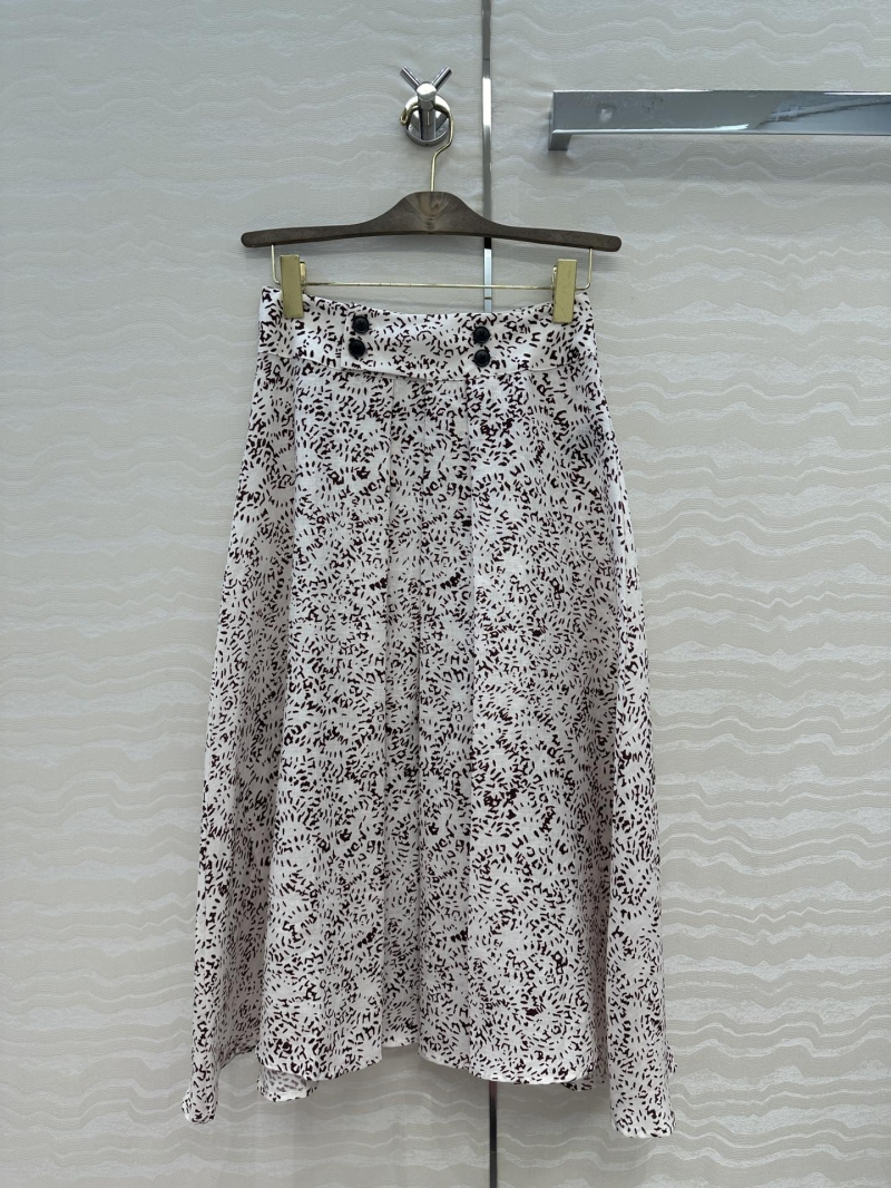 Loro Piana Elegant 100% Linen Pleated Midi Skirt - Andre Pio Firework Design