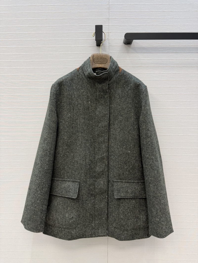 Loro Piana Dark Green Snowflake Wool Traveler Jacket