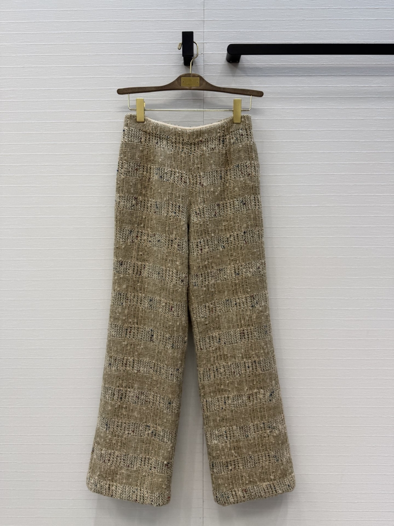 Loro Piana Spagna Series Gemstone Mixed Wool Tweed Straight-Leg Trousers