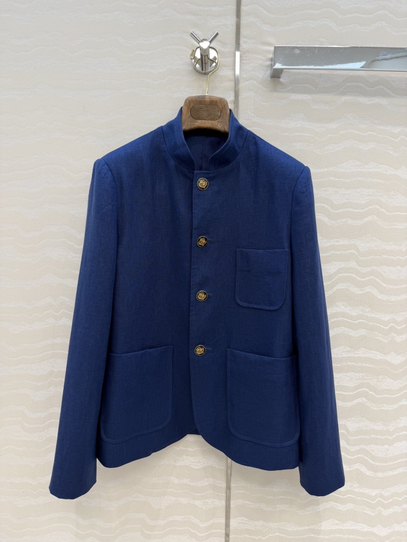 Loro Piana 100% Premium Linen Spagna Mini Jacket with Custom Metal Buttons