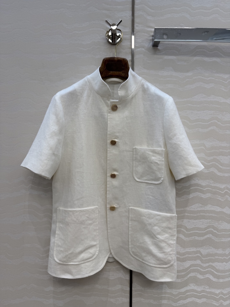 Loro Piana Exquisite 100% Imported Linen Spagna Mini Short-Sleeve Jacket