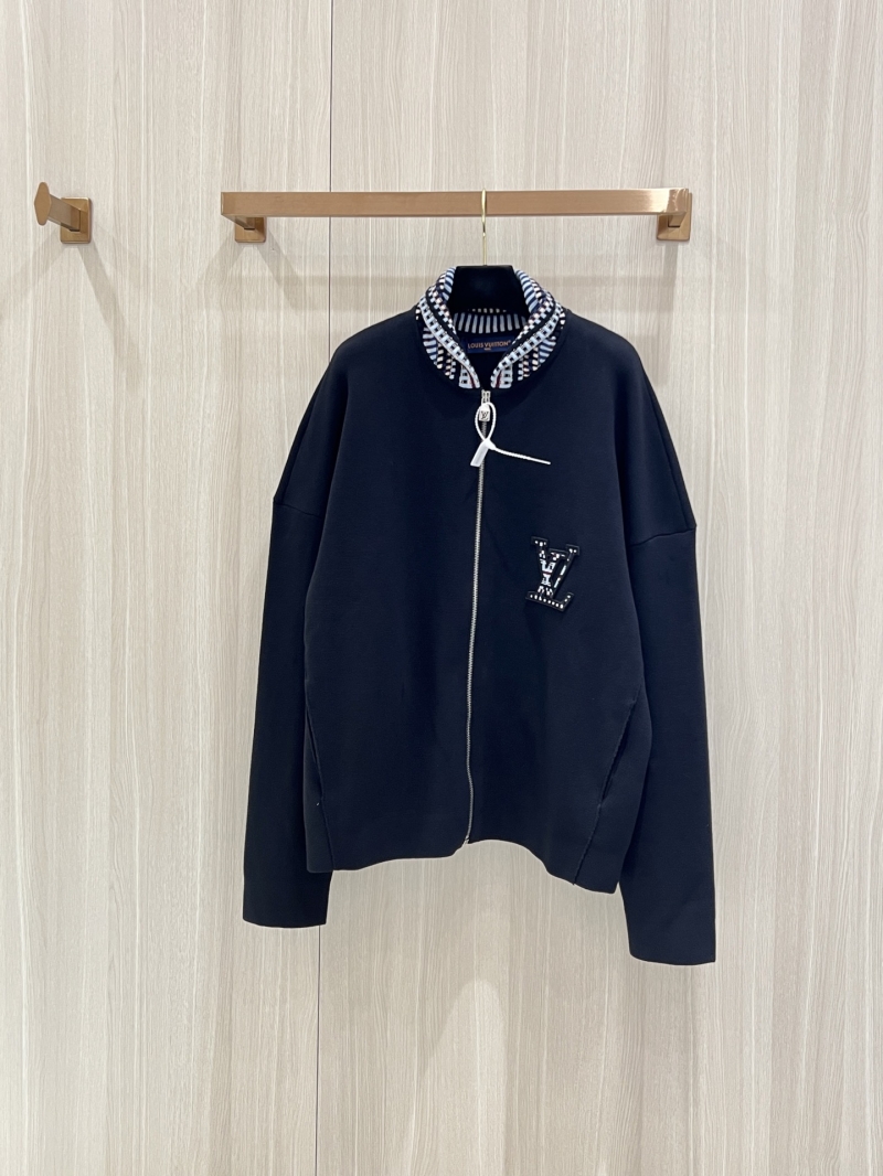 Louis Vuitton Checkered Collar Knitted Jacket - Luxe Comfort