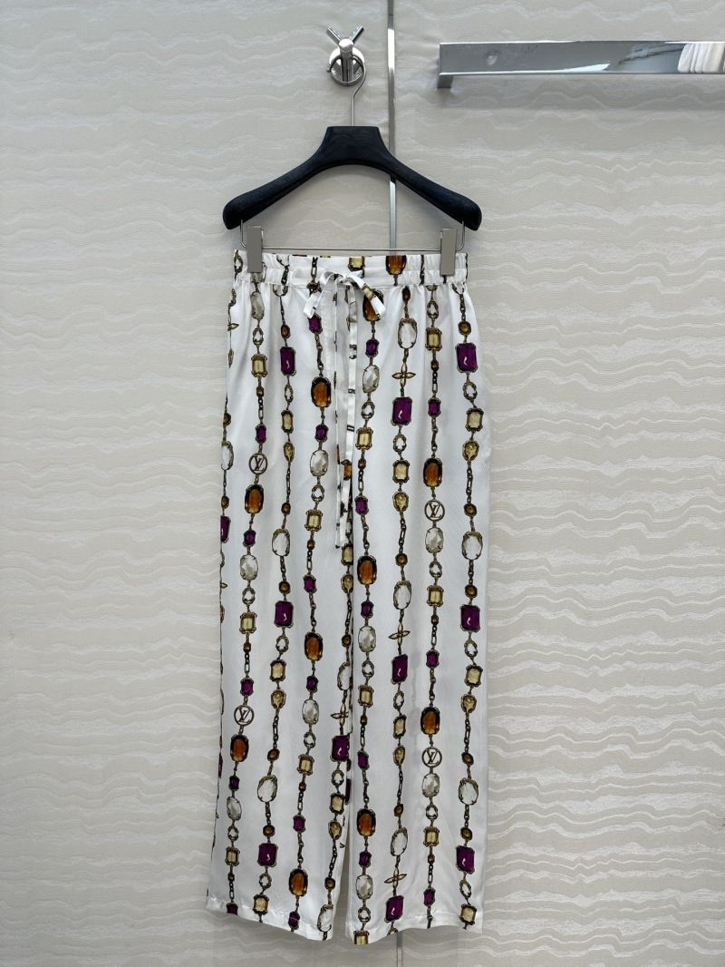 Louis Vuitton Rainbow Holiday Silk Monogram Pants - Luxe Elegance