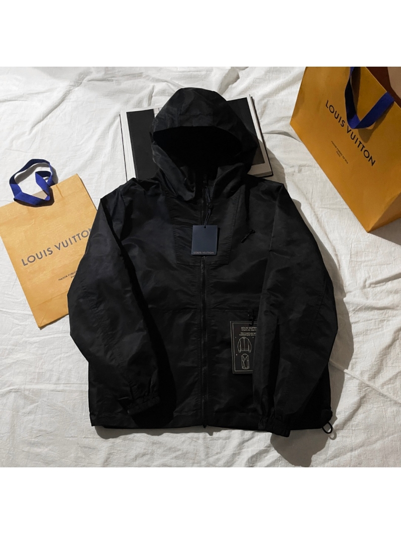 Louis Vuitton Double-Sided Windproof Jacket in Black - Luxe Nylon Design