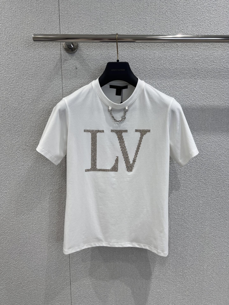 Louis Vuitton Spring/Summer 25 Luxe Chain-Detail Round-Neck T-Shirt in Black
