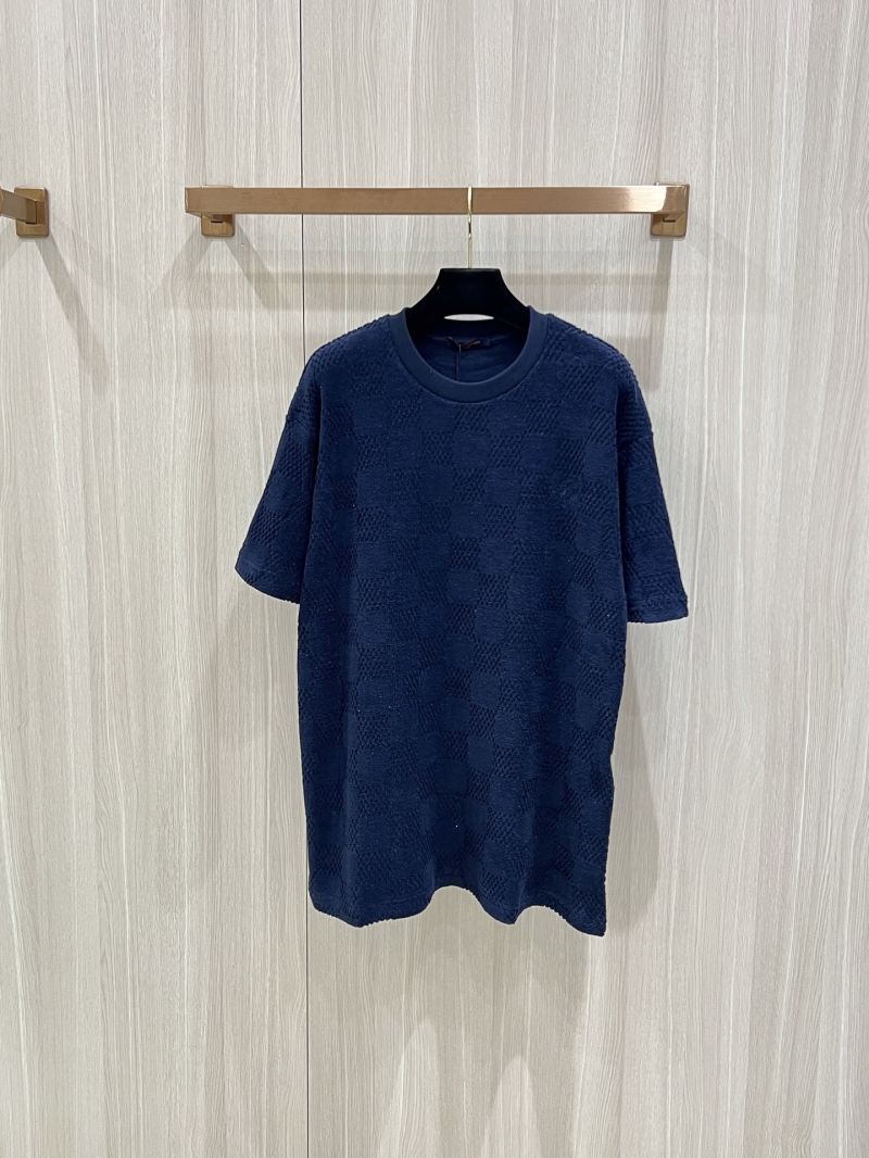 Louis Vuitton Navy Damier Jacquard Short-Sleeve T-Shirt