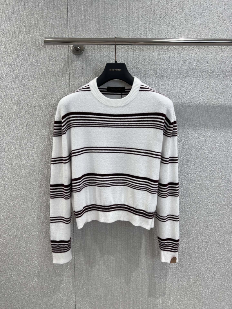 Louis Vuitton Exclusive Black & White Striped Knit Sweater