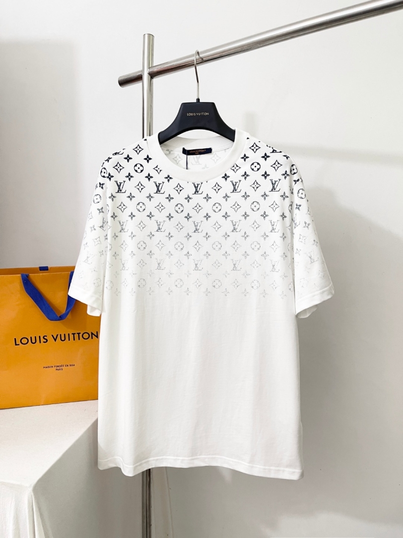 Louis Vuitton LV Unisex Gradient Monogram T-Shirt in White