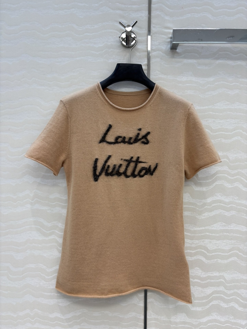 Louis Vuitton Monogram Jacquard Short-Sleeve Wool Cashmere Blend Sweater