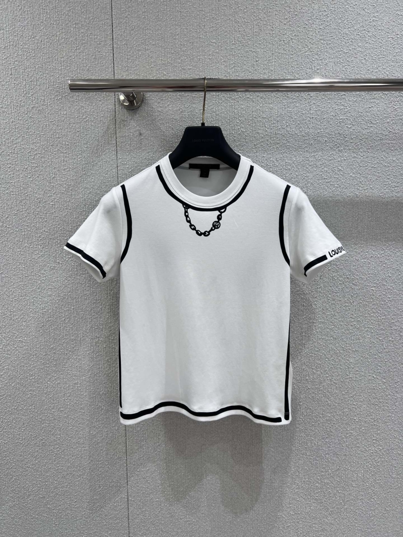 Louis Vuitton 3D Chain Print Mercerized Cotton T-Shirt in White