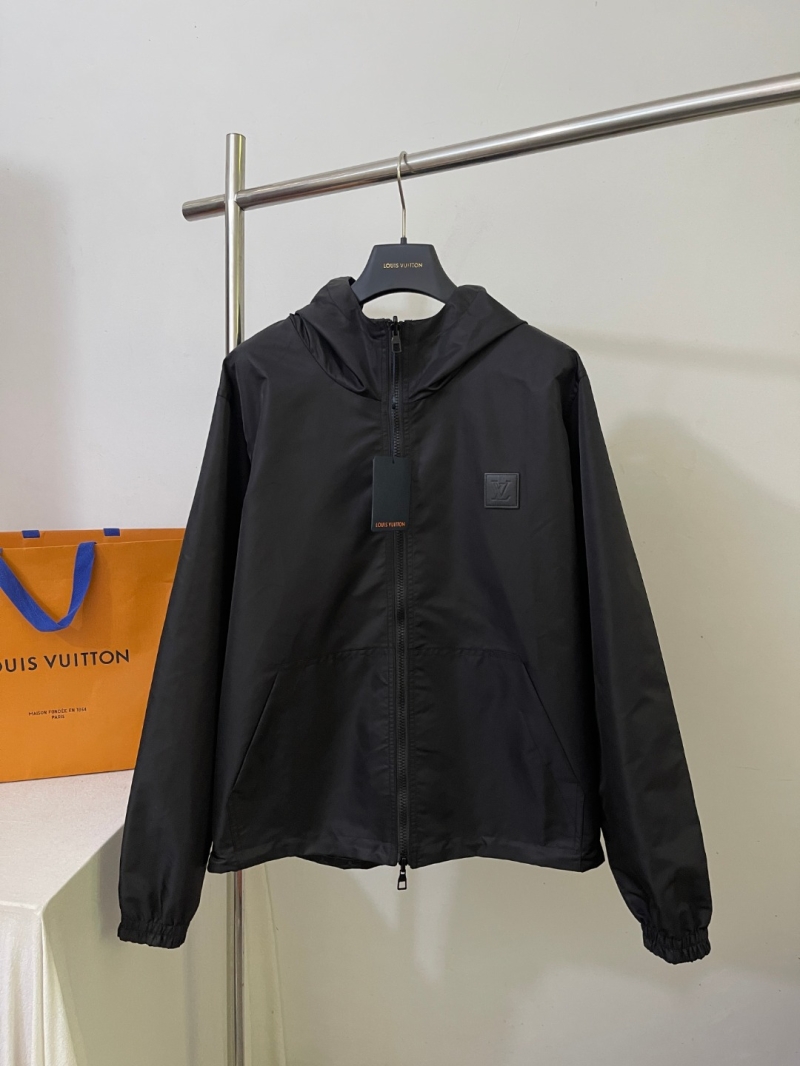 Louis Vuitton Reversible Monogram Jacquard Hooded Technical Jacket in Black