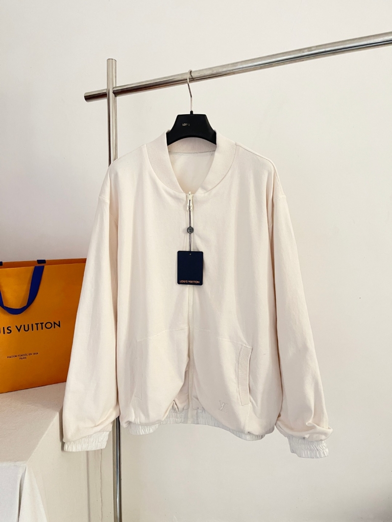 Louis Vuitton Reversible Solid Bomber Jacket in Cream
