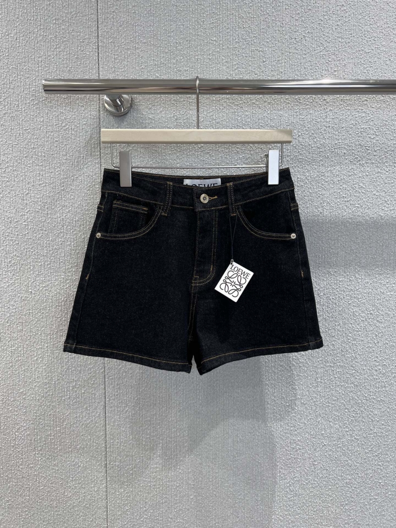 Loewe Spring/Summer 2025 Logo Print Denim Shorts - Black