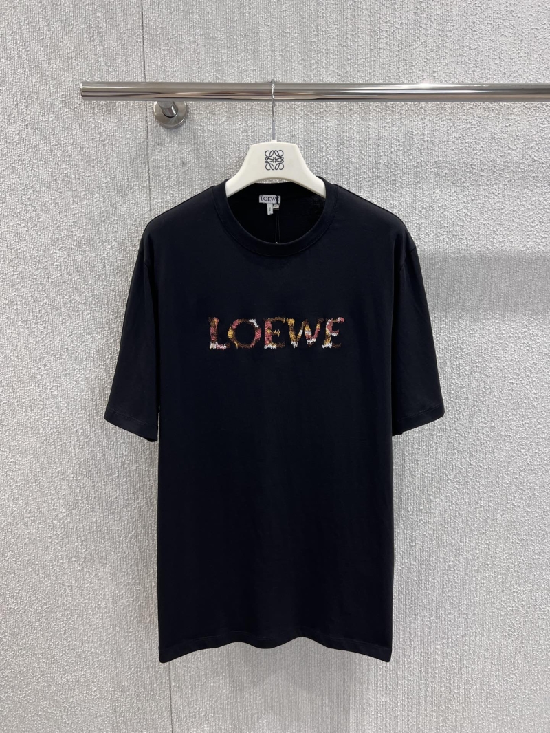 Loewe 25SS Spring Summer Letter Embroidery Short Sleeve T-Shirt - Exclusive Loose Fit