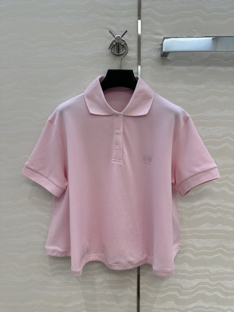 Loewe Summer Limited Edition A-Line Polo Top in Pink