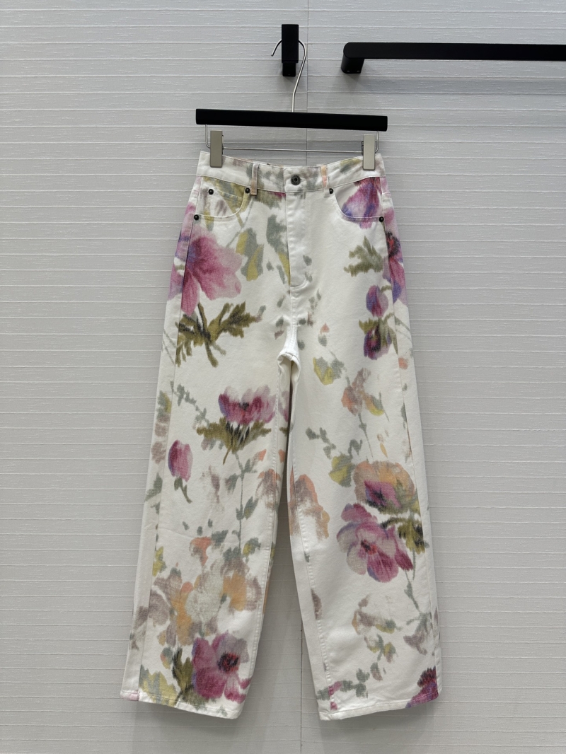 Loewe Paula’s Series Romantic Floral Jeans - Vibrant Print & Chic Fit