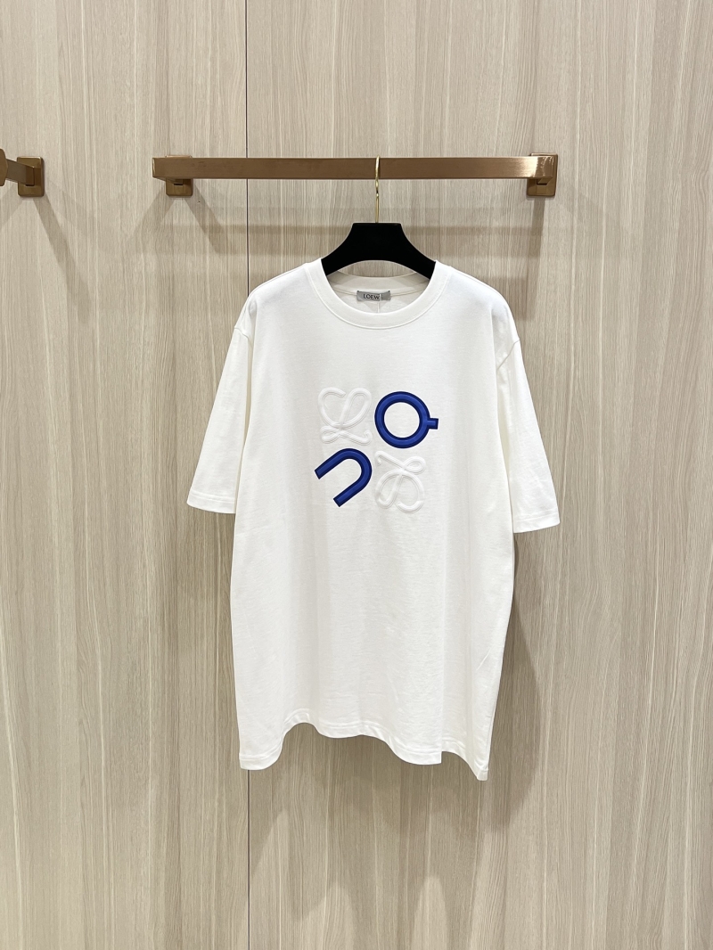 LOEWE Luxe Short Sleeve T-Shirt with Embossed Lettering