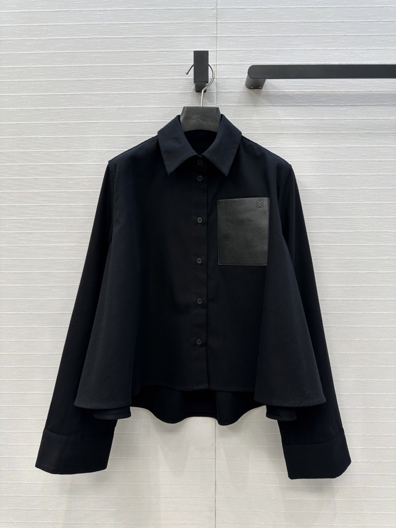 Loewe New Arrival A-Line Denim Shirt Jacket in Black
