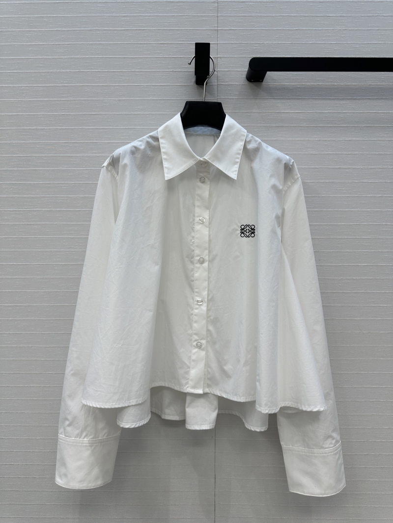 Loewe Early Autumn A-Line Baby Doll Shirt in Pure Cotton - White