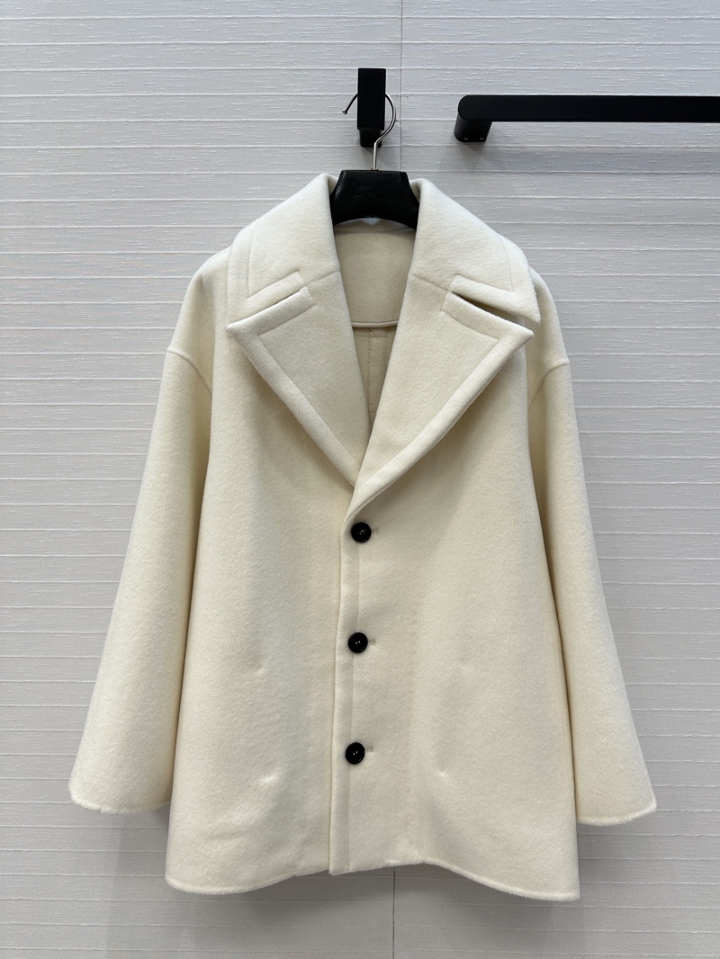 Loewe Cream Wool-Blend Cocoon Coat – Early Autumn Collection