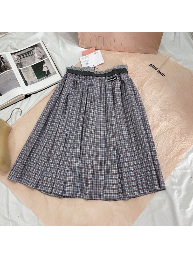 Miu Miu 25 Exclusive Spring Summer Lace-Trim Maxi Skirt