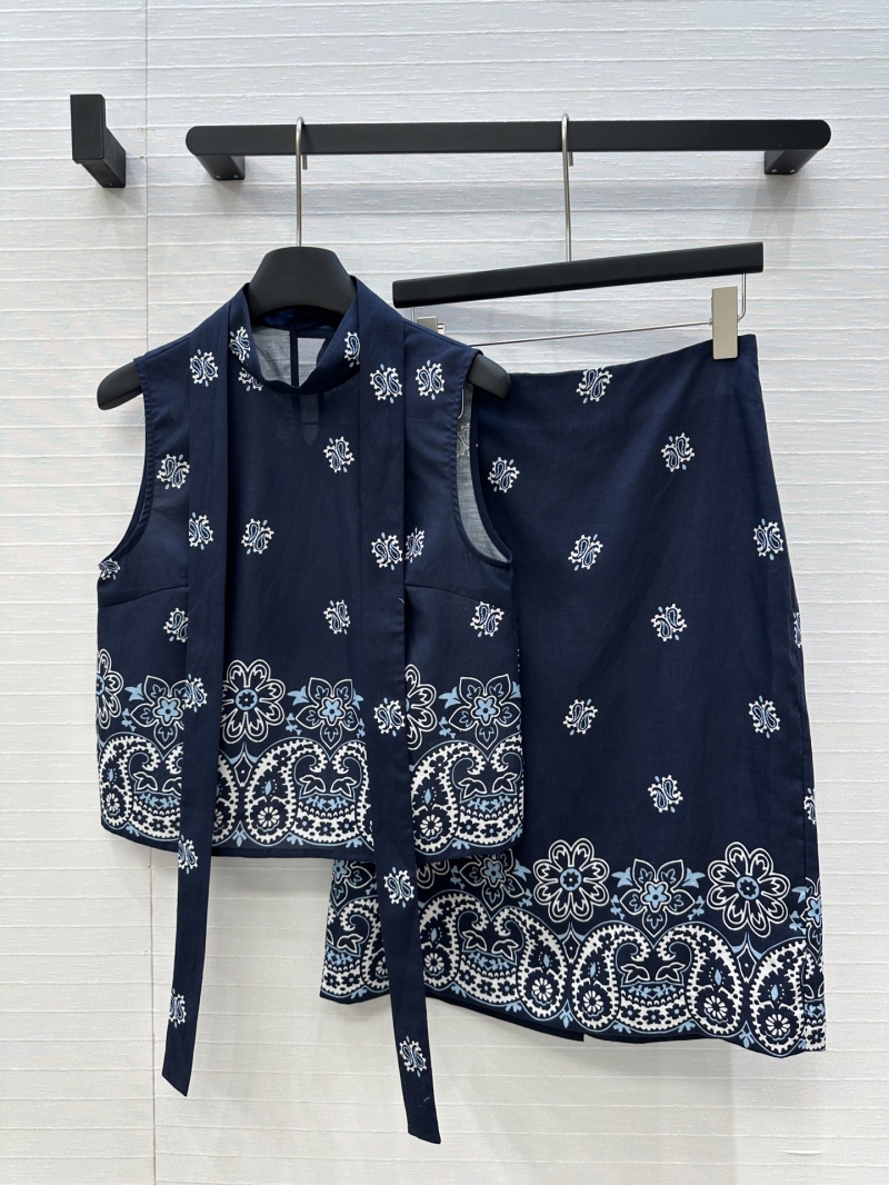 Miu Miu Blue Floral Resort Set - Chic Summer Elegance