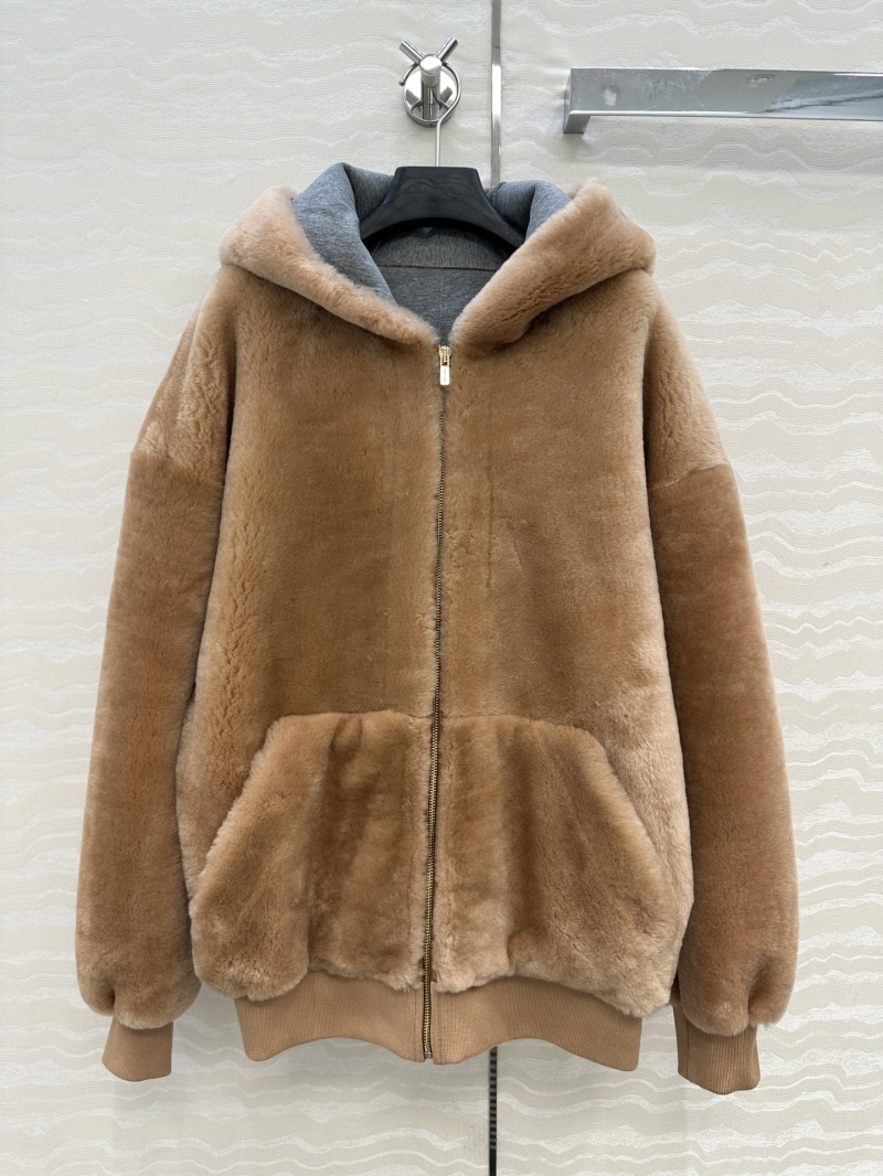 Miu Miu Oversized Hooded Jacket | Camel | Spanish Merino Wool Blend | Luxurious Oversized Fit