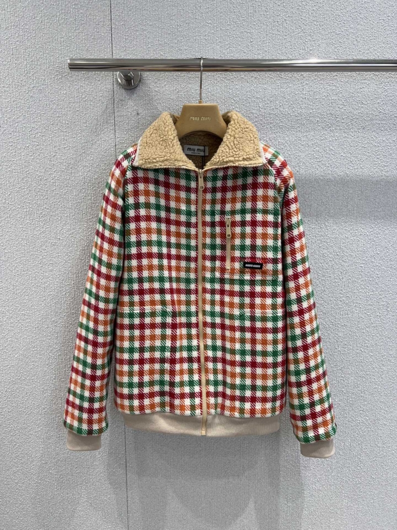 Miu Miu Plaid Sherpa-Lined Oversize Jacket | Limited Edition Autumn Winter Luxury Outerwear