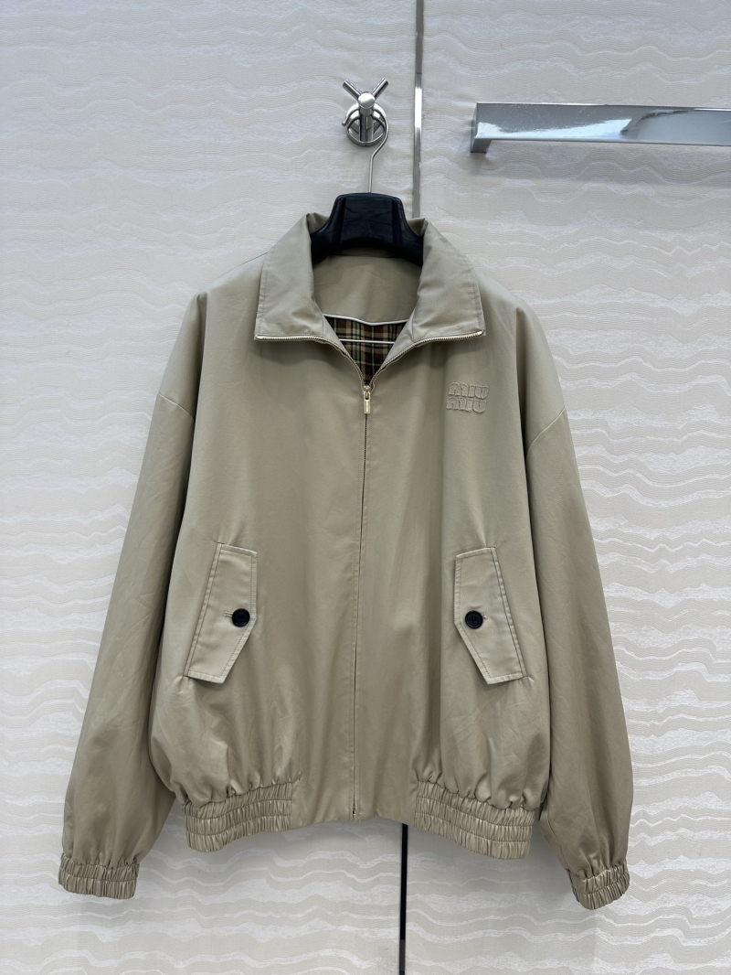 Miu Miu Intellectual Chic Oversized Collar Jacket | Plaid Lining, Unisex Fit, Streetwear Luxury