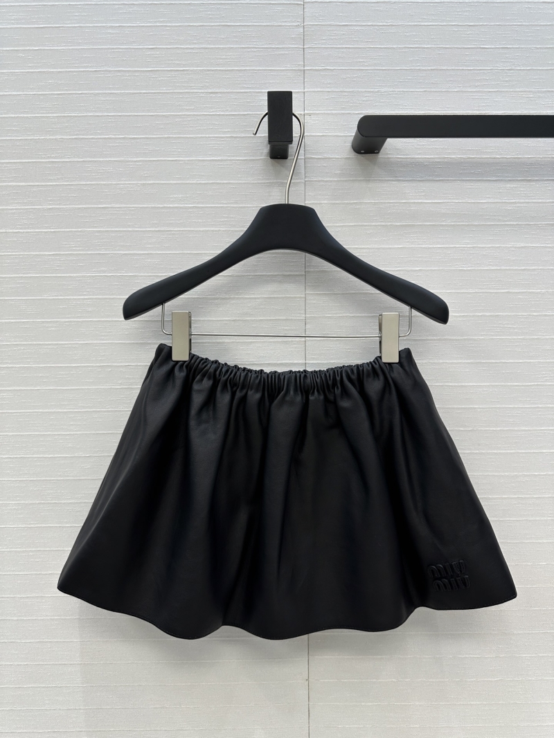 Miu Miu Lambskin Leather Puff Mini Skirt | 100% Imported Lambskin | Sweet & Sassy Vintage Style