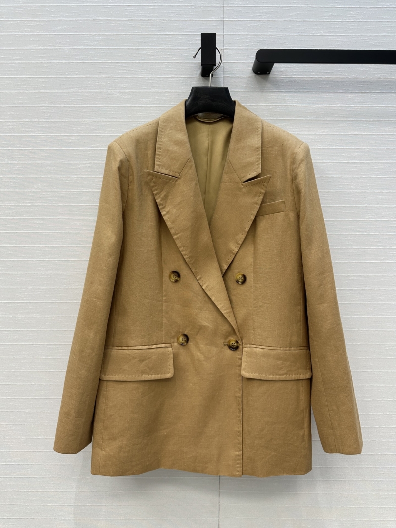 Maxmara Linen Blazer - Double-Breasted Elegant Luxe Jacket