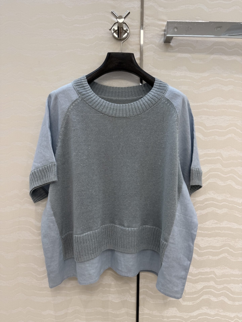MaxMara Linen-Blend Layered Knit Top in Three Refined Hues
