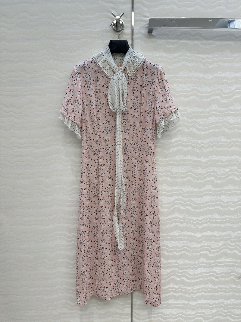 Prada Summer Retro Palace Floral Silk Dress - Luxe Elegance