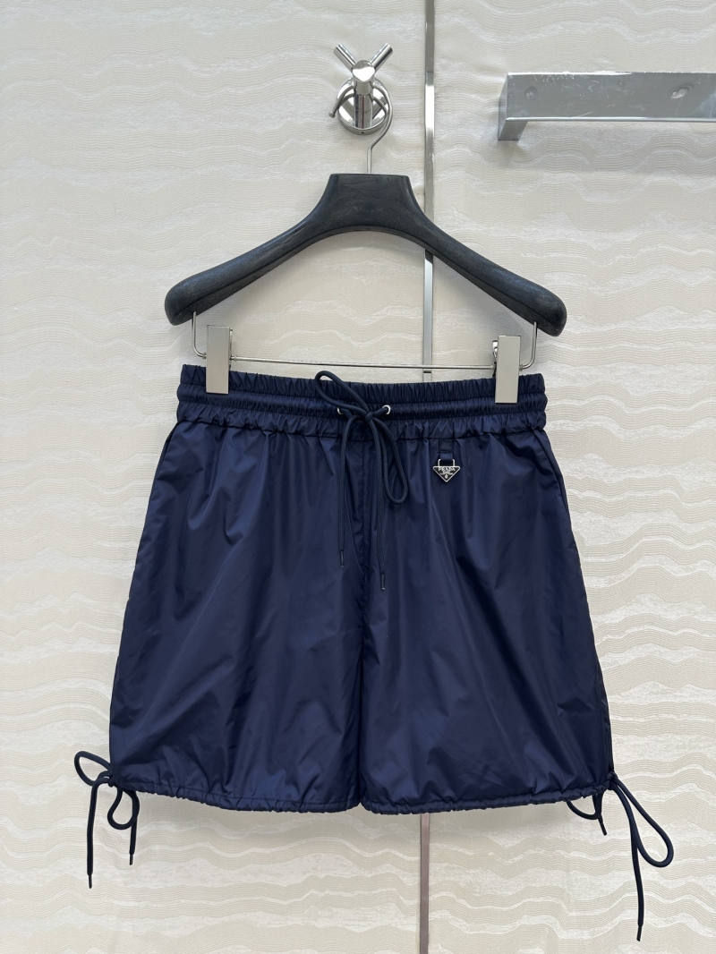 Prada Exclusive Lightweight Recycled Nylon Shorts - Navy Blue Luxe Style