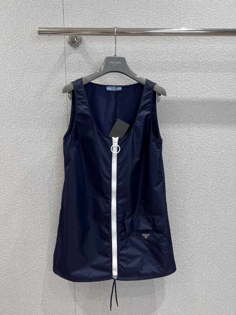 Prada Spring Summer Nylon Zip Vest Dress - Exclusive Luxe Edition