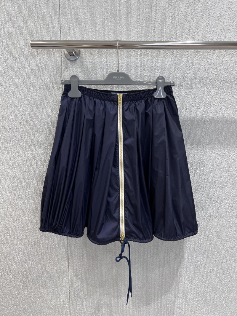 Prada Luxe Zipper Half Skirt - Recycled Nylon Chic Design