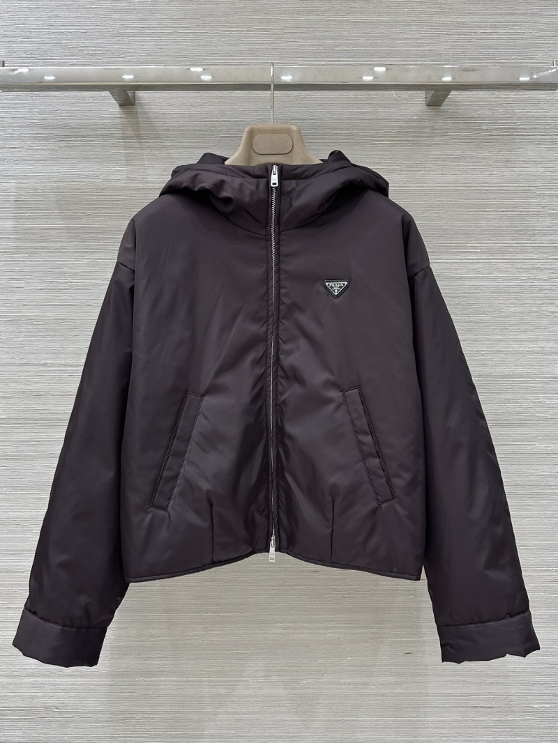 Prada 25 Early Autumn Iconic Logo Hooded Nylon Short Jacket | Exclusive Luxury