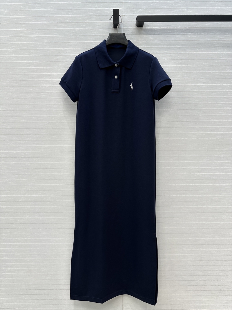 Ralph Lauren Spring/Summer 2025 Polo Short Sleeve Long T-Dress in Navy Blue - Elegant Casual Essential