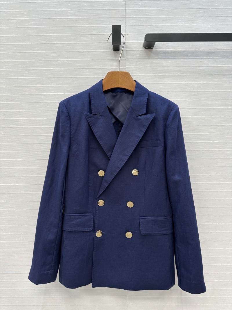 Ralph Lauren Purple Label Double-Breasted Linen Blazer - Timeless Minimalist Elegance