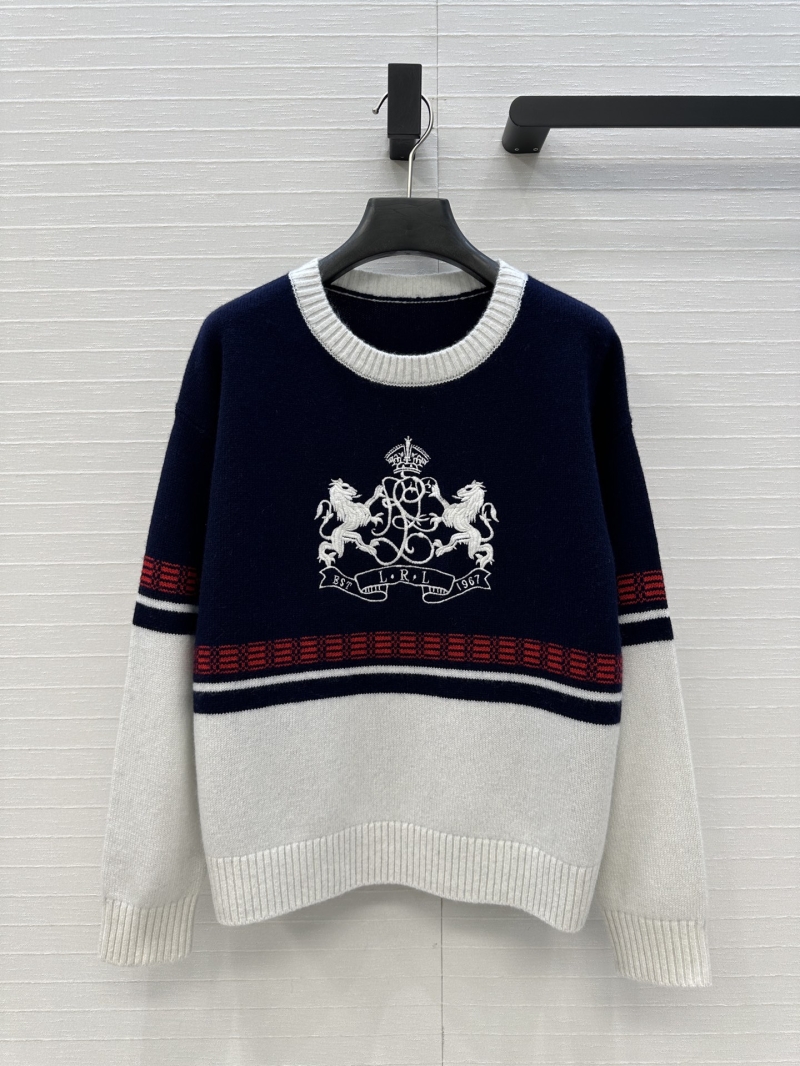 Ralph Lauren Embroidered Badge Cashmere Sweater - British Noble Style