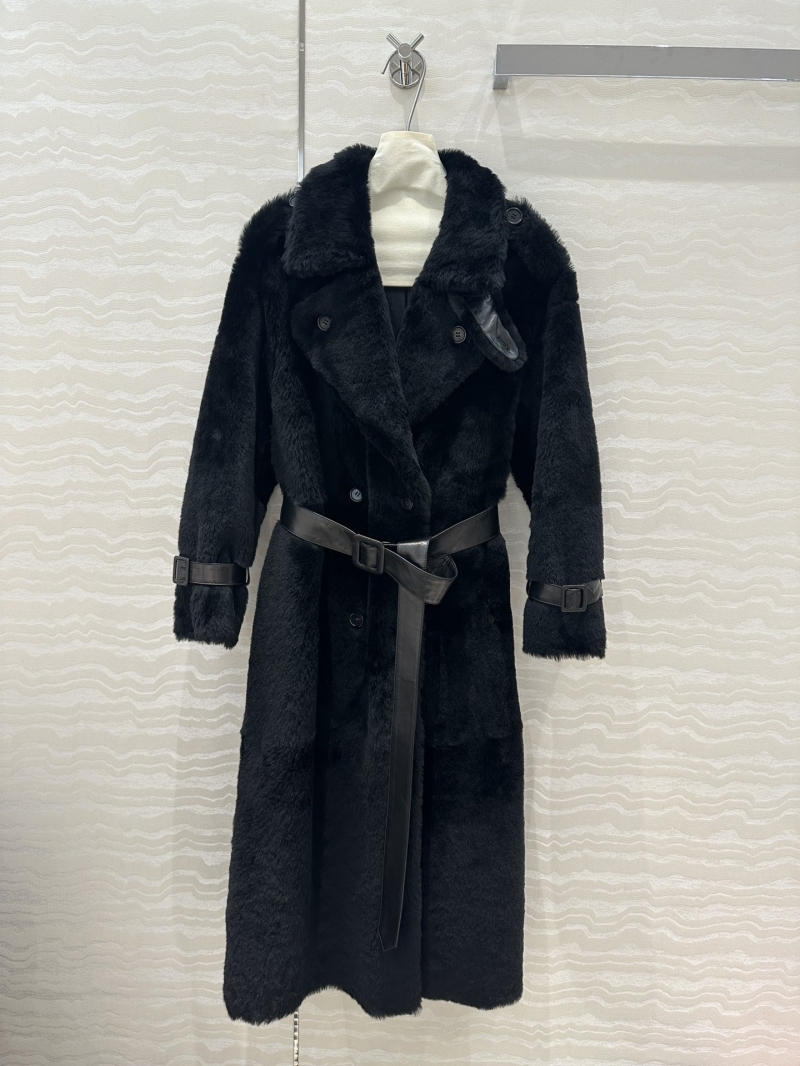 Ralph Lauren Imported Spanish Merino Sheepskin Fur-Lined Leather Coat