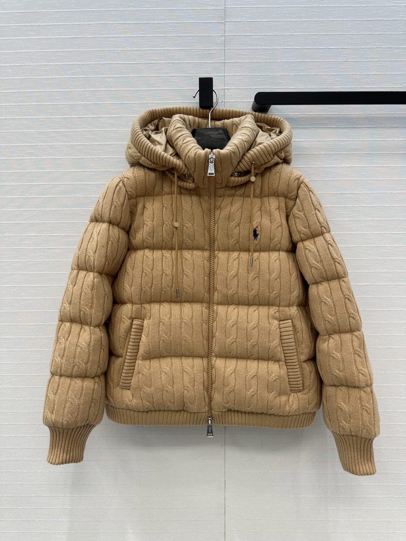 Ralph Lauren Cable-Knit Wool Down Jacket | Early Autumn Collection | H-Silhouette | 90% White Duck Down Fill