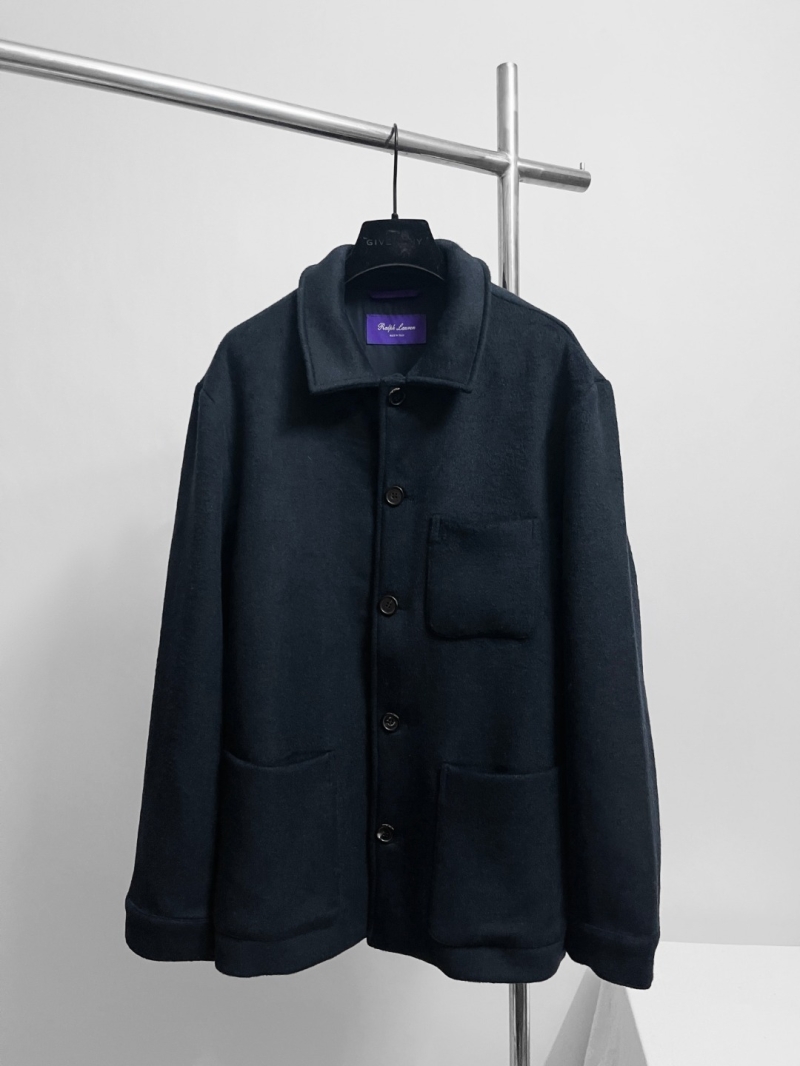 Ralph Lauren Midnight Blue Wool-Cashmere Shacket - Sumptuous 80/20 Blend, Signature Tailored Fit, Luxury Men's Chore Coat