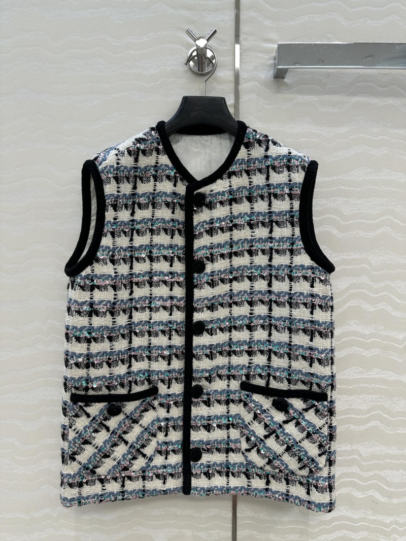 Valentino Vest Jacket - Luxe Sequin Tweed Elegant Outerwear