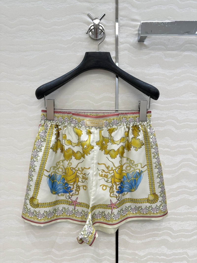 Exclusive VERSACE Venus Spring Summer Ocean Series Silk Shorts