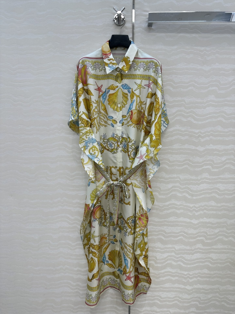 Versace Venus 25S Spring Summer Ocean Coral Dress - Luxe Silk Limited Edition