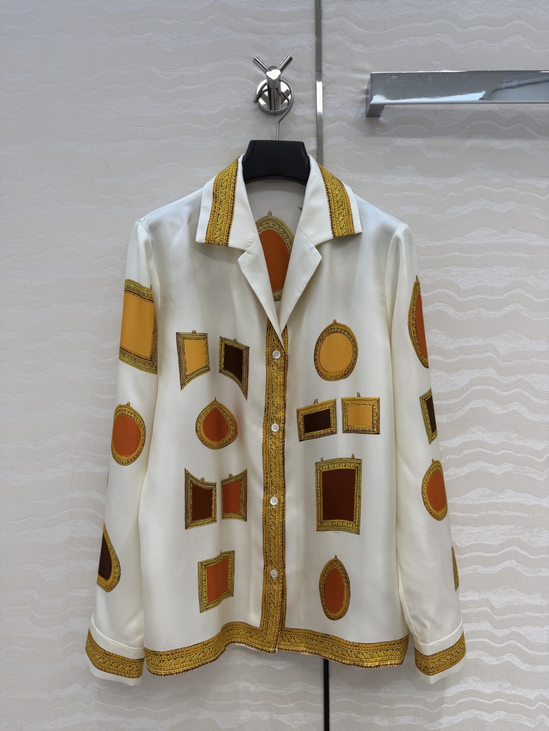 Versace The Gallery Limited Edition 100% Silk Twill Placement Print Shirt